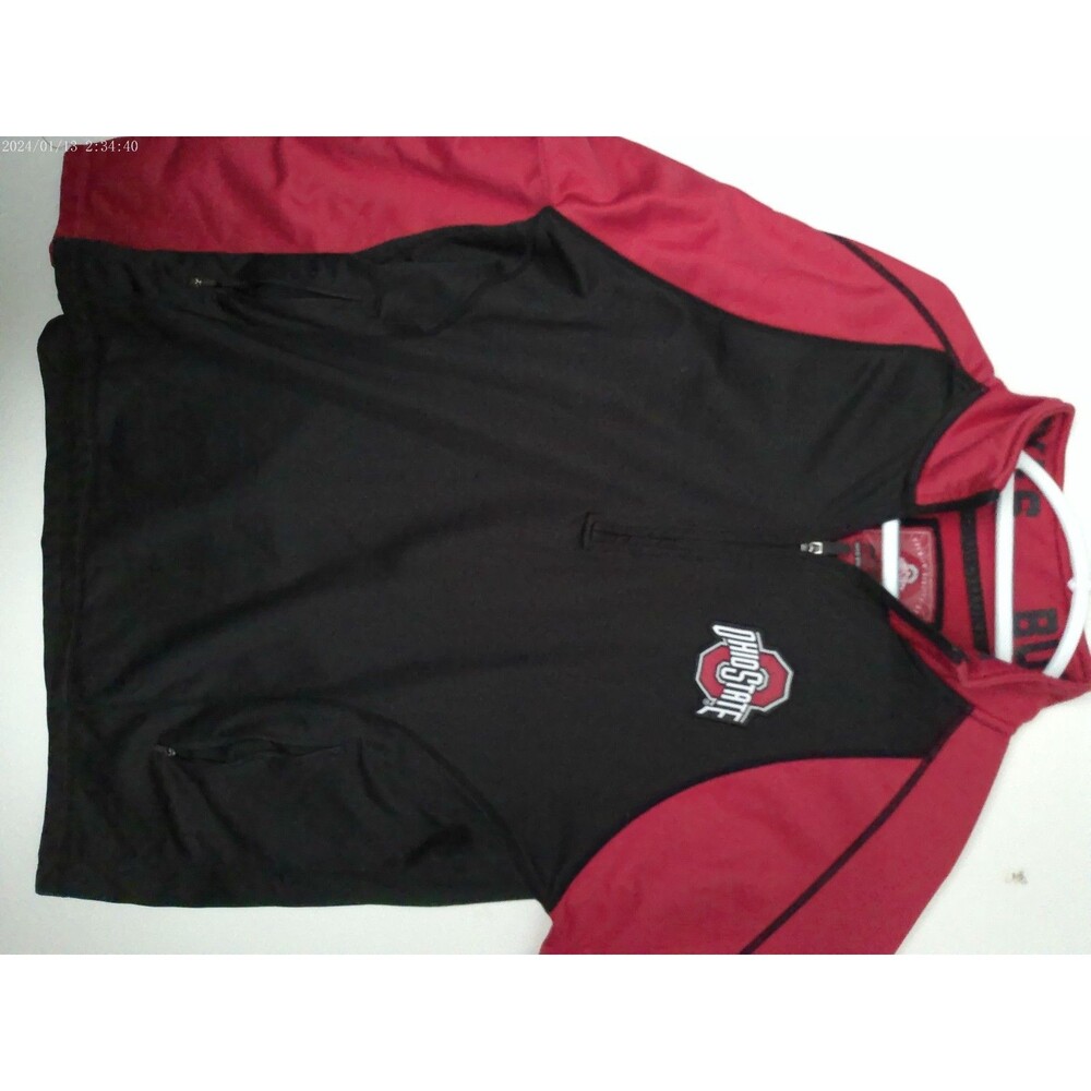 Ohio State Buckeyes Large Track Quarter zip pull-over